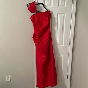 Nightway Red One-Shoulder Formal Dress